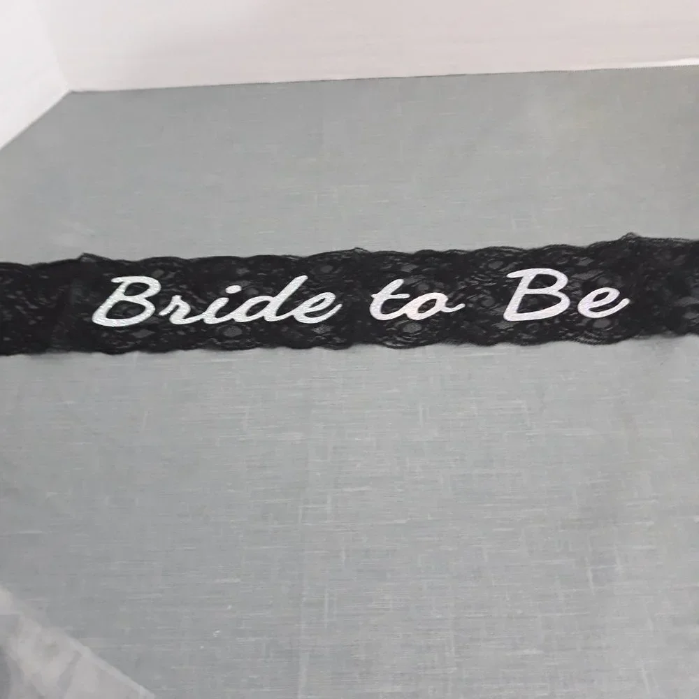 Bride To Be Black Lace Sash